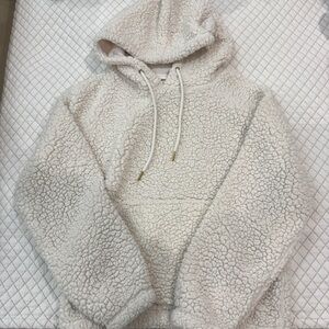 Oversized Cream Sherpa Hoodie